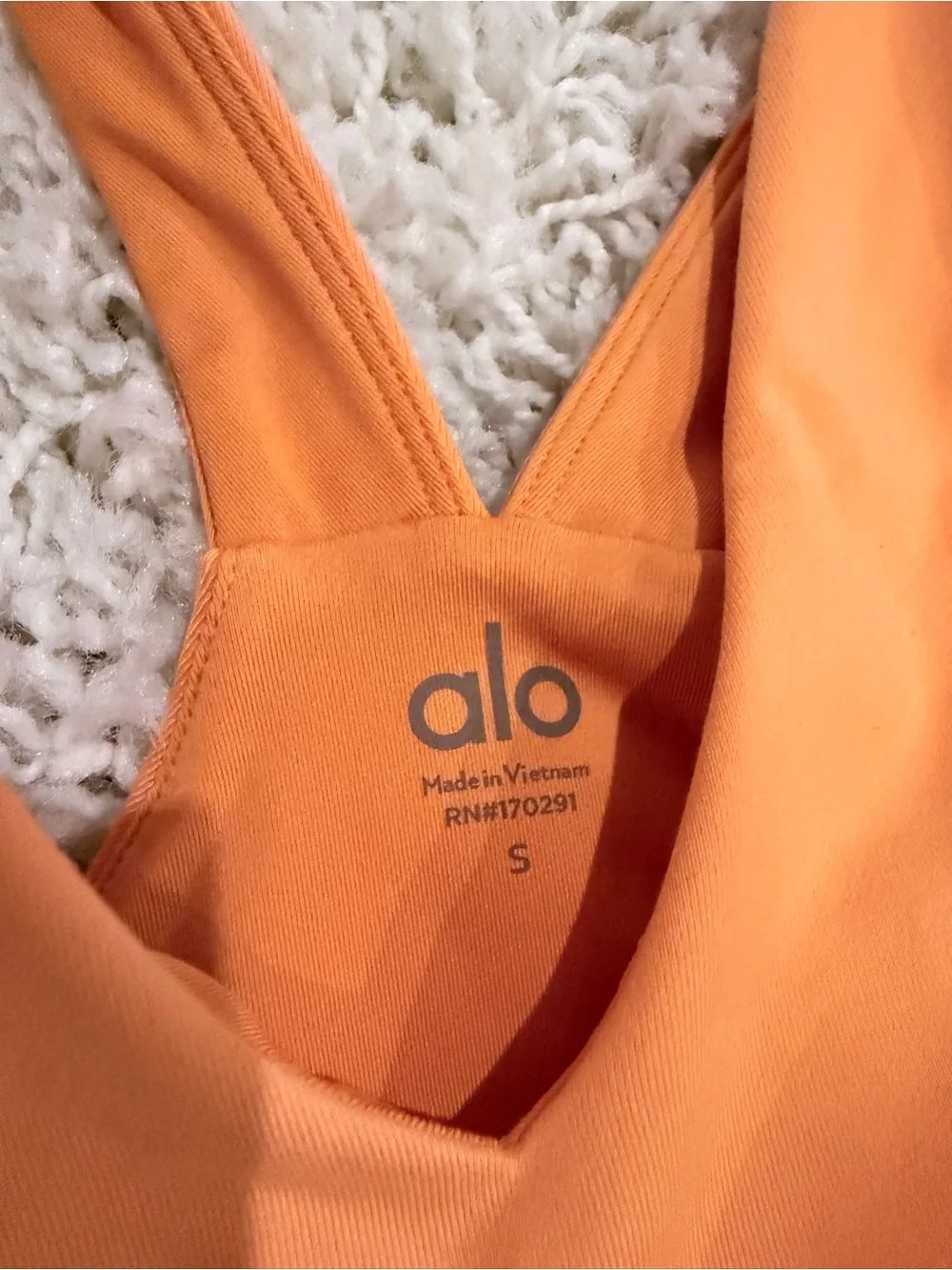 *NEW* ALO Yoga airbrush real bra tank (Satsuma Breeze)